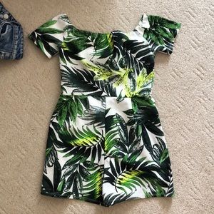 boohoo tropical romper